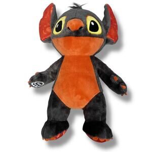 Build a Bear Disney Spooky Stitch Halloween‎ Plush Stuffed Toy Black Orange BAB